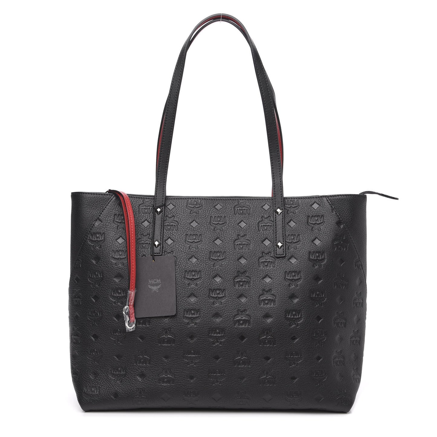 Calfskin Ottomar Monogram Medium Klara Shopper Tote Black
