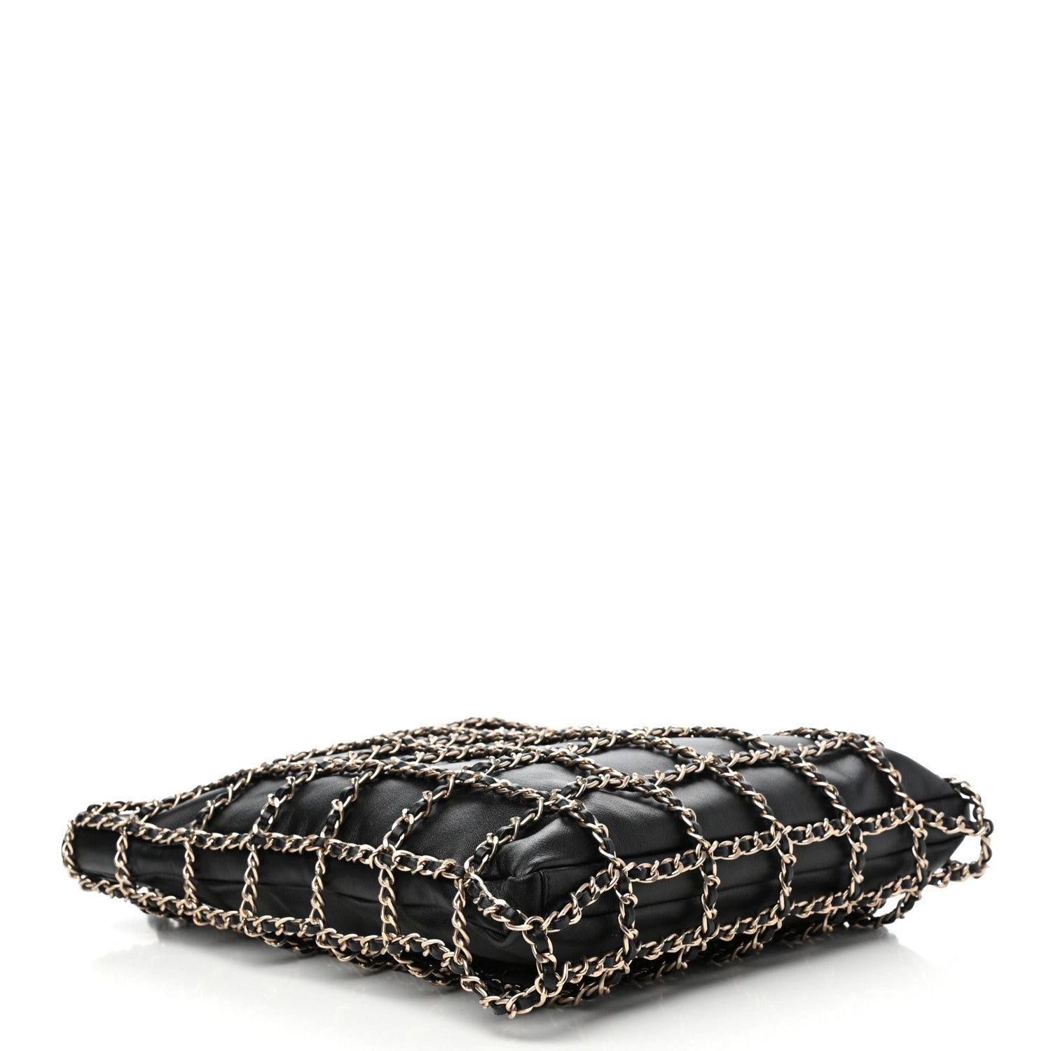 Chanel Lambskin Large Shopping Chain Tote Black 3 of 6