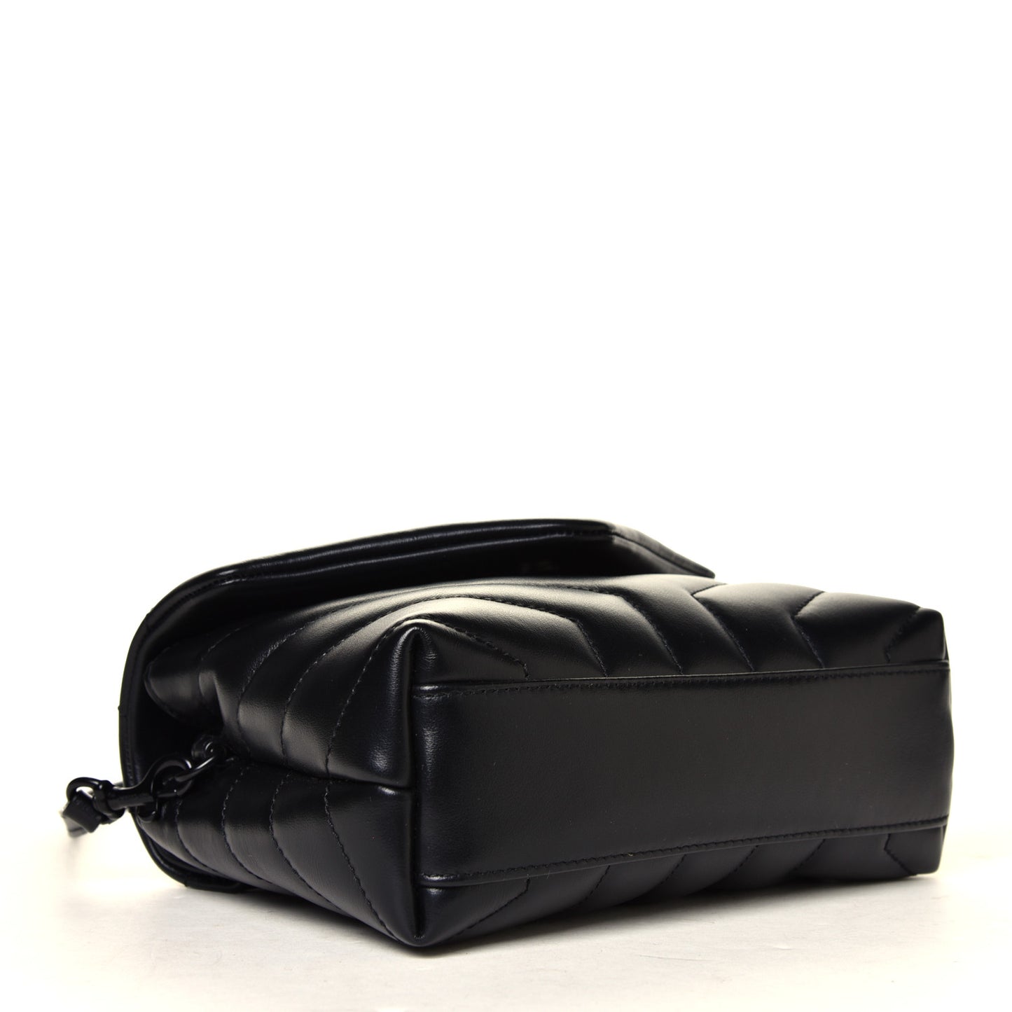 Calfskin Y Quilted Monogram Toy Loulou Crossbody Bag Black
