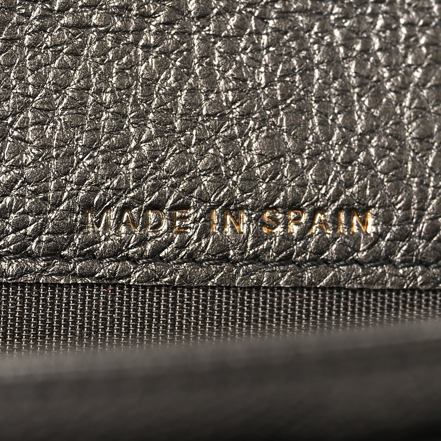 Metallic Calfskin Quilted Reissue Flap Card Holder Charcoal