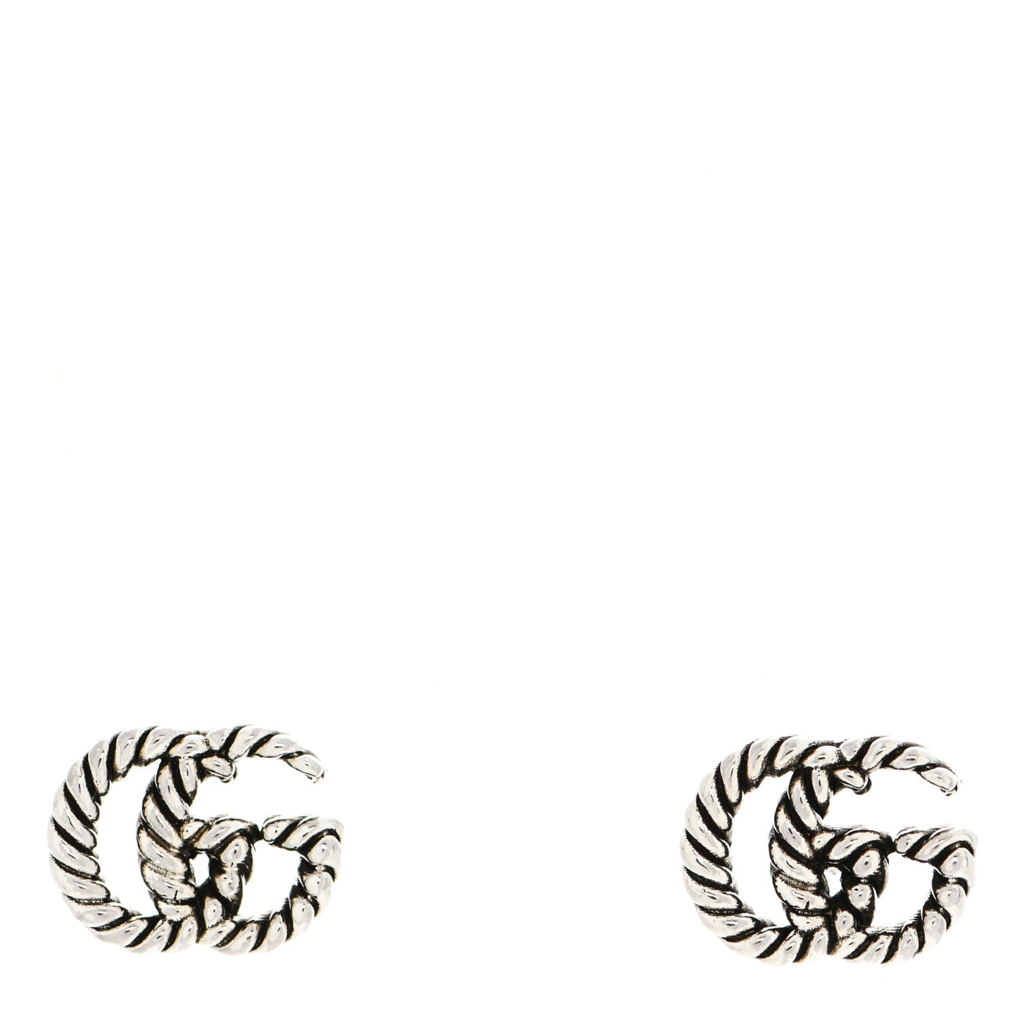 Sterling Silver Torchon Double G Earrings