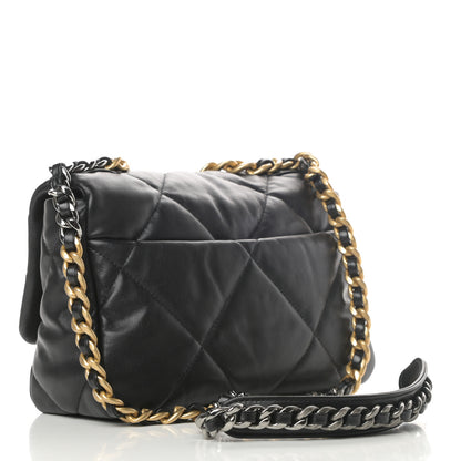 Chanel Goatskin Quilted Medium Chanel 19 Flap Black 3 of 11