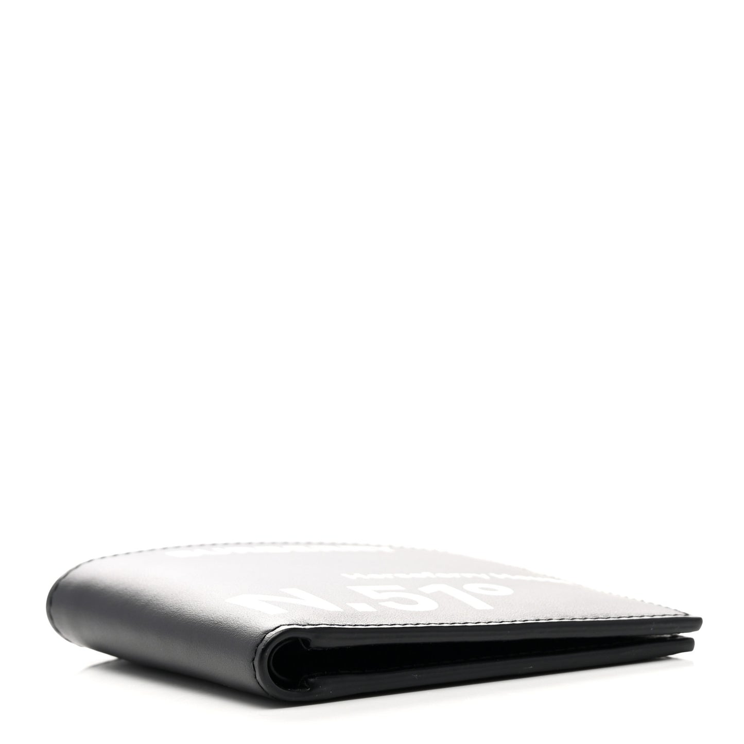 Calfskin Horseferry Coordinates Print Wallet Black