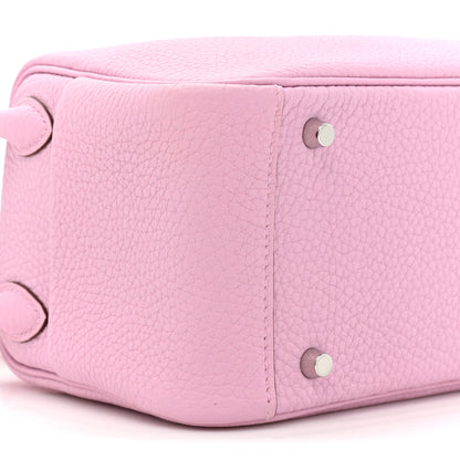 Hermes Taurillon Clemence Mini Lindy 20 Mauve Sylvestre 9 of 10