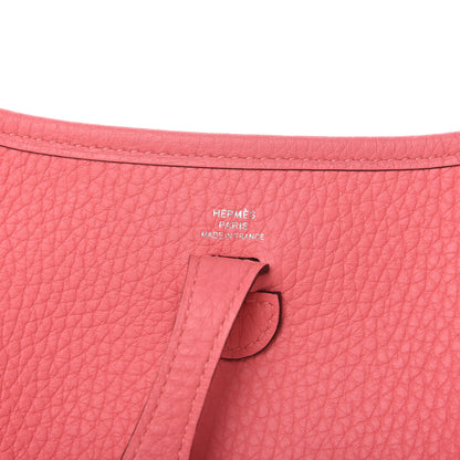 Hermes Taurillon Clemence Amazone Evelyne TPM Rose Azalee Rouge Pivoine 8 of 10
