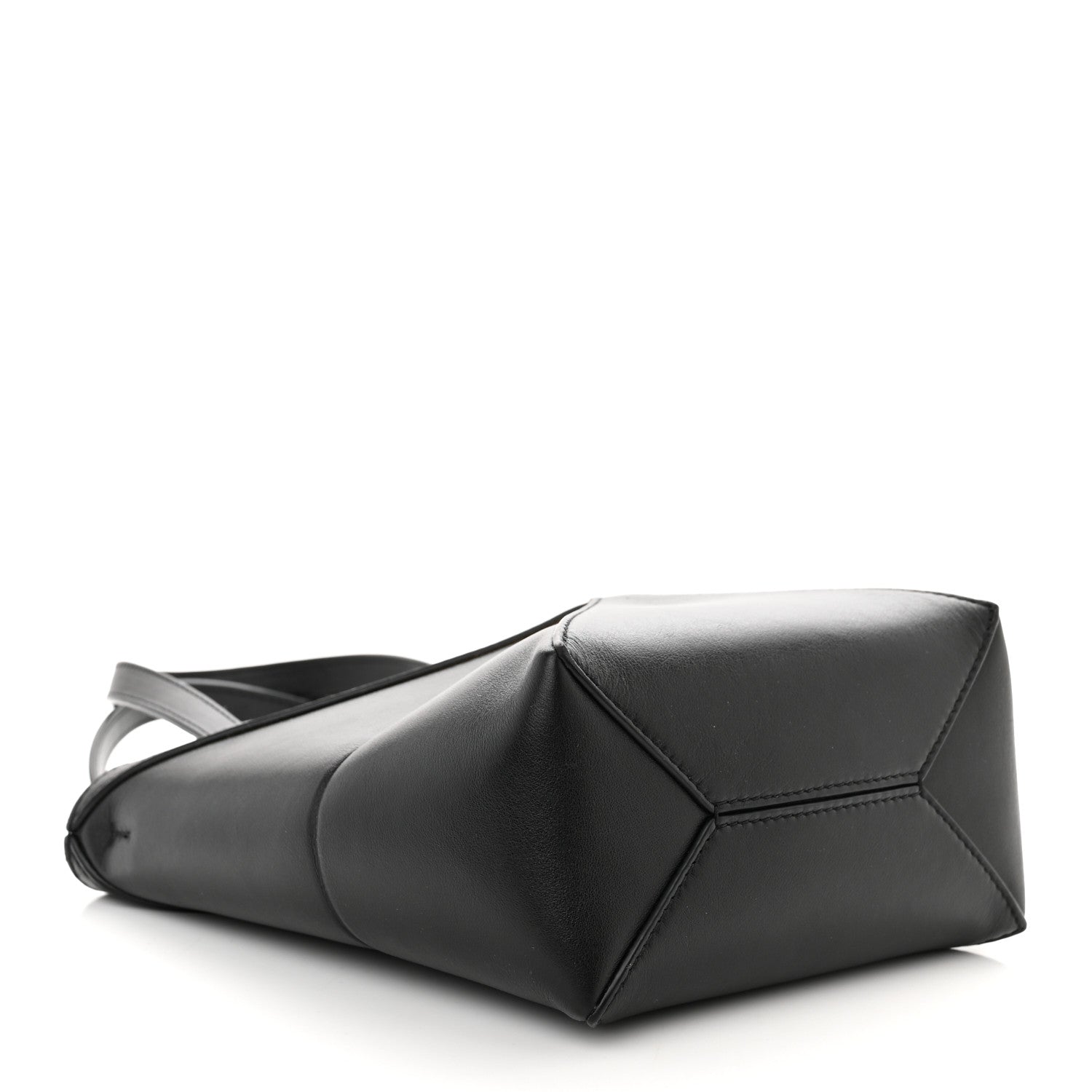 Loewe Shiny Calfskin Mini Puzzle Fold Tote Black 4 of 11