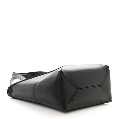 Loewe Shiny Calfskin Mini Puzzle Fold Tote Black 4 of 11