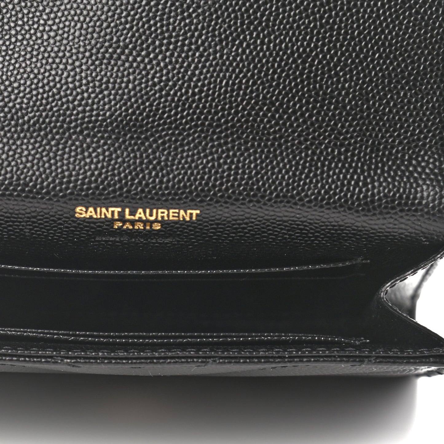 Grain De Poudre Matelasse Chevron Small Monogram Envelope Wallet Black