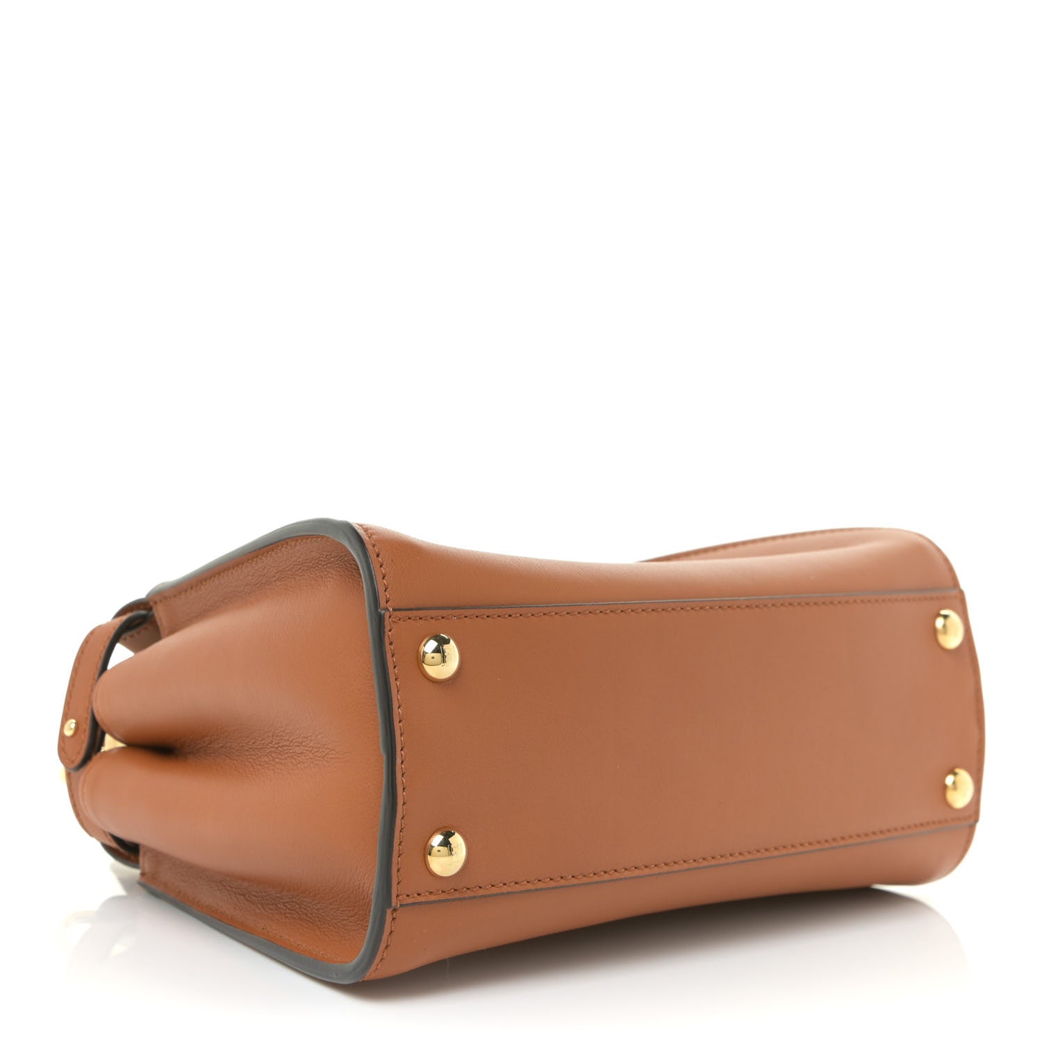 Fendi Vitello Seta Canvas FF Embroidered Mini Peekaboo Iconic Satchel Brandy Amazzonia 3 of 13