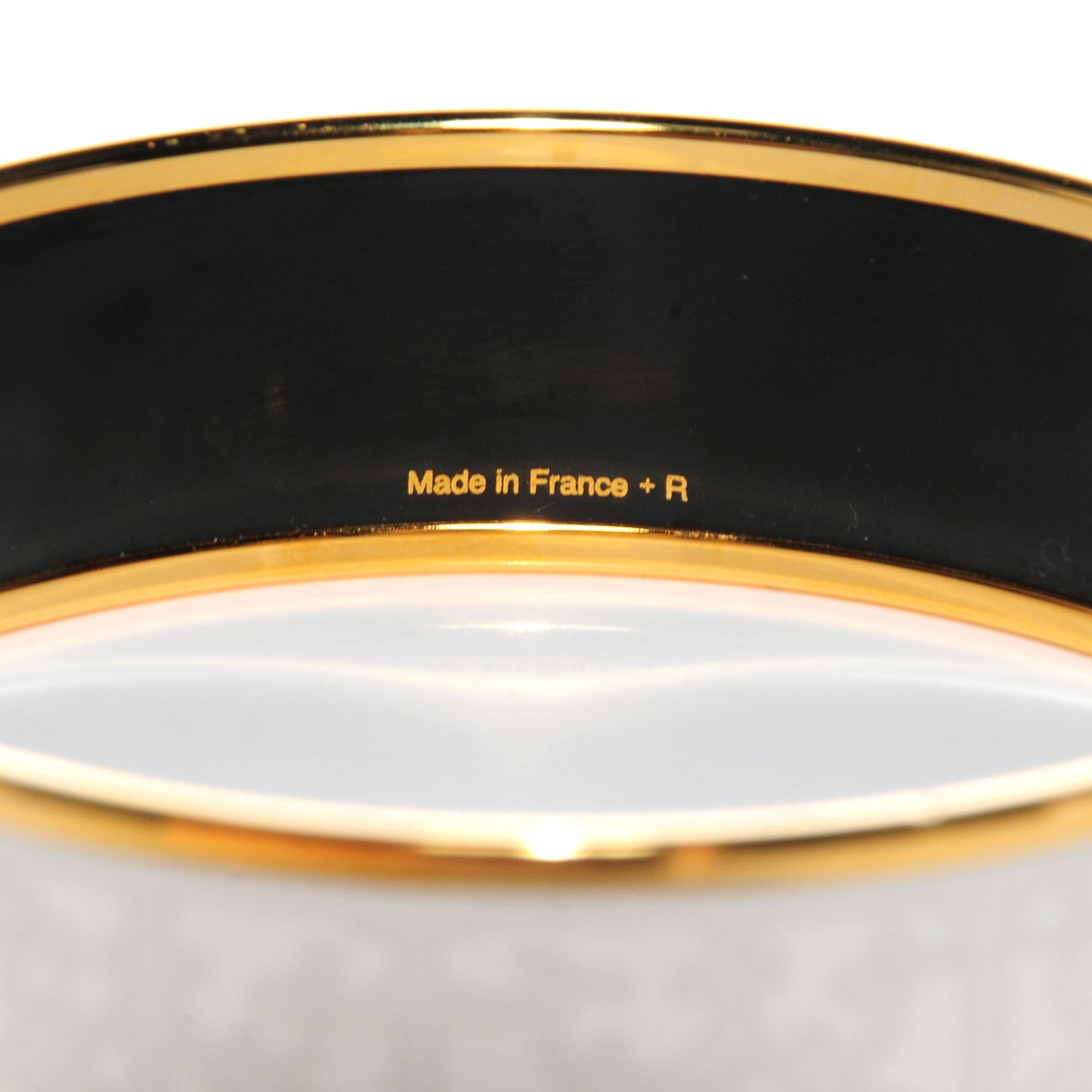 Enamel Printed Wide Balcons du Guadalquivir Bracelet 65 White