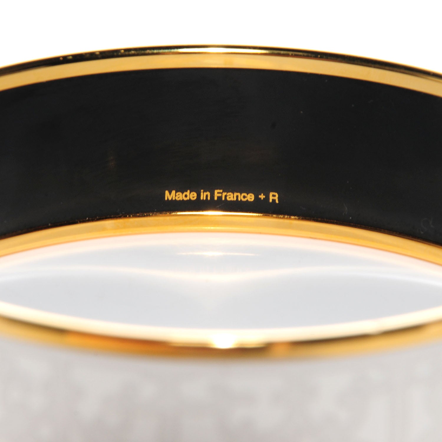 Hermes Enamel Printed Wide Balcons du Guadalquivir Bracelet 65 White 5 of 5