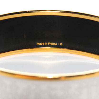 Hermes Enamel Printed Wide Balcons du Guadalquivir Bracelet 65 White 5 of 5