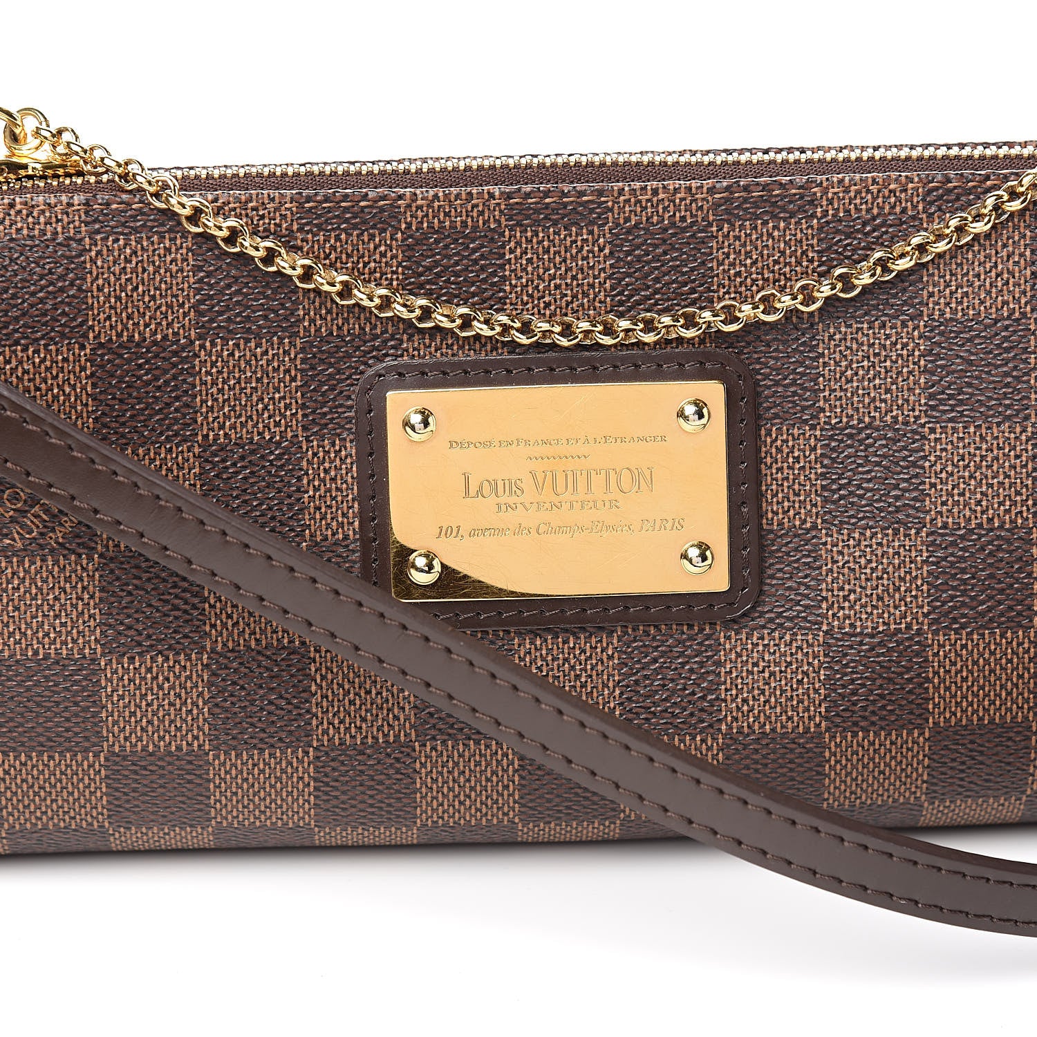 Louis Vuitton Damier Ebene Eva Clutch 10 of 12