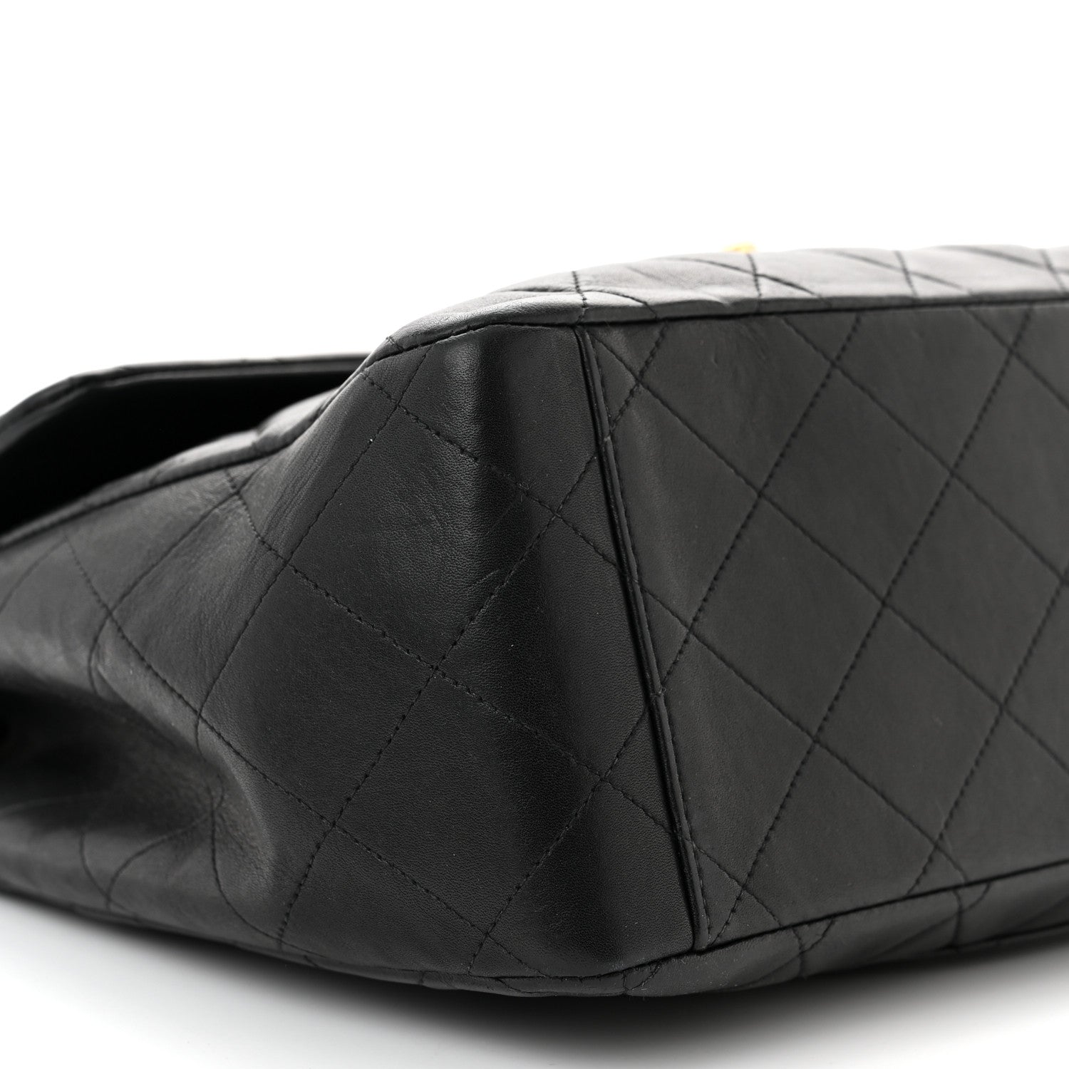 Chanel Lambskin Quilted XL Jumbo Single Flap Black 9 of 14