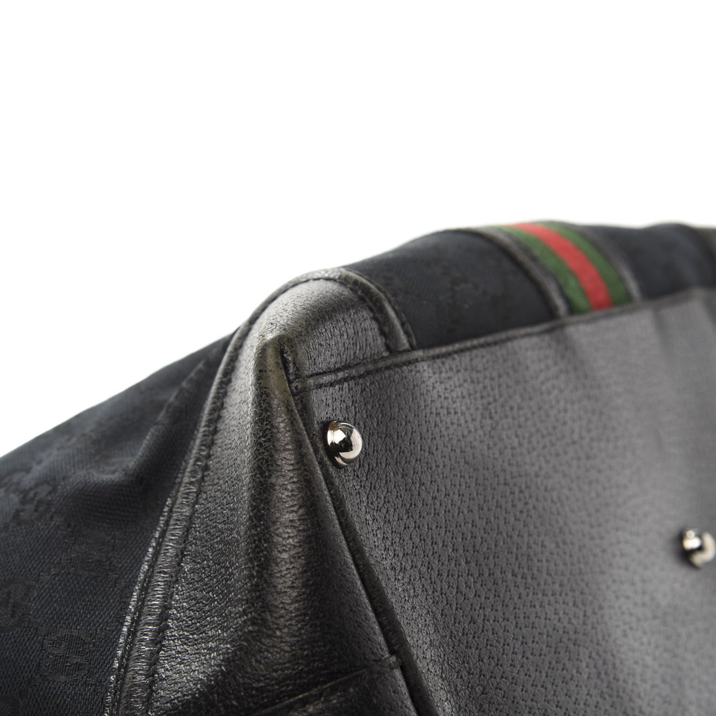 Monogram Web Large Treasure Boston Tote Black