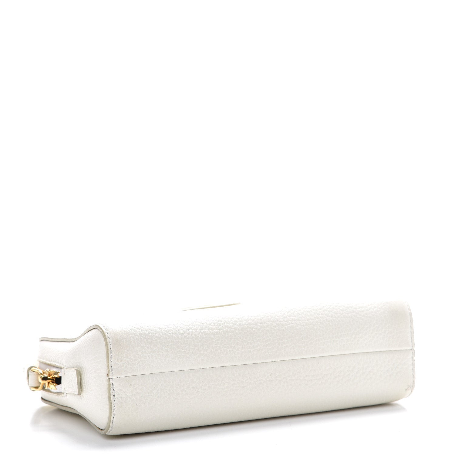 Tom Ford Grained Calfskin Medium Cosmetic Pouch White 3 of 8