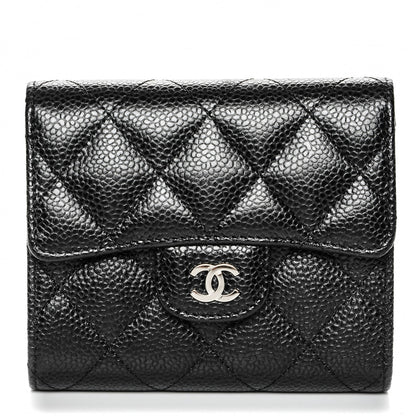 Chanel Caviar Quilted Compact Flap Wallet Black 1 of 7