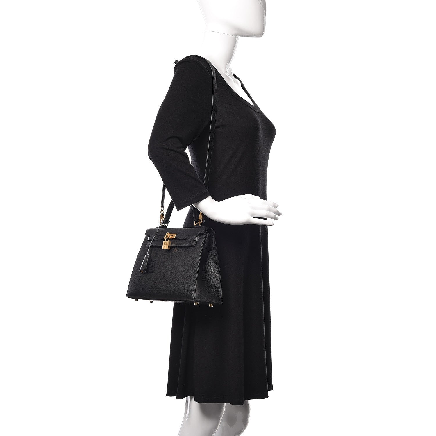 Hermes Epsom Kelly Sellier 25 Black 2 of 41