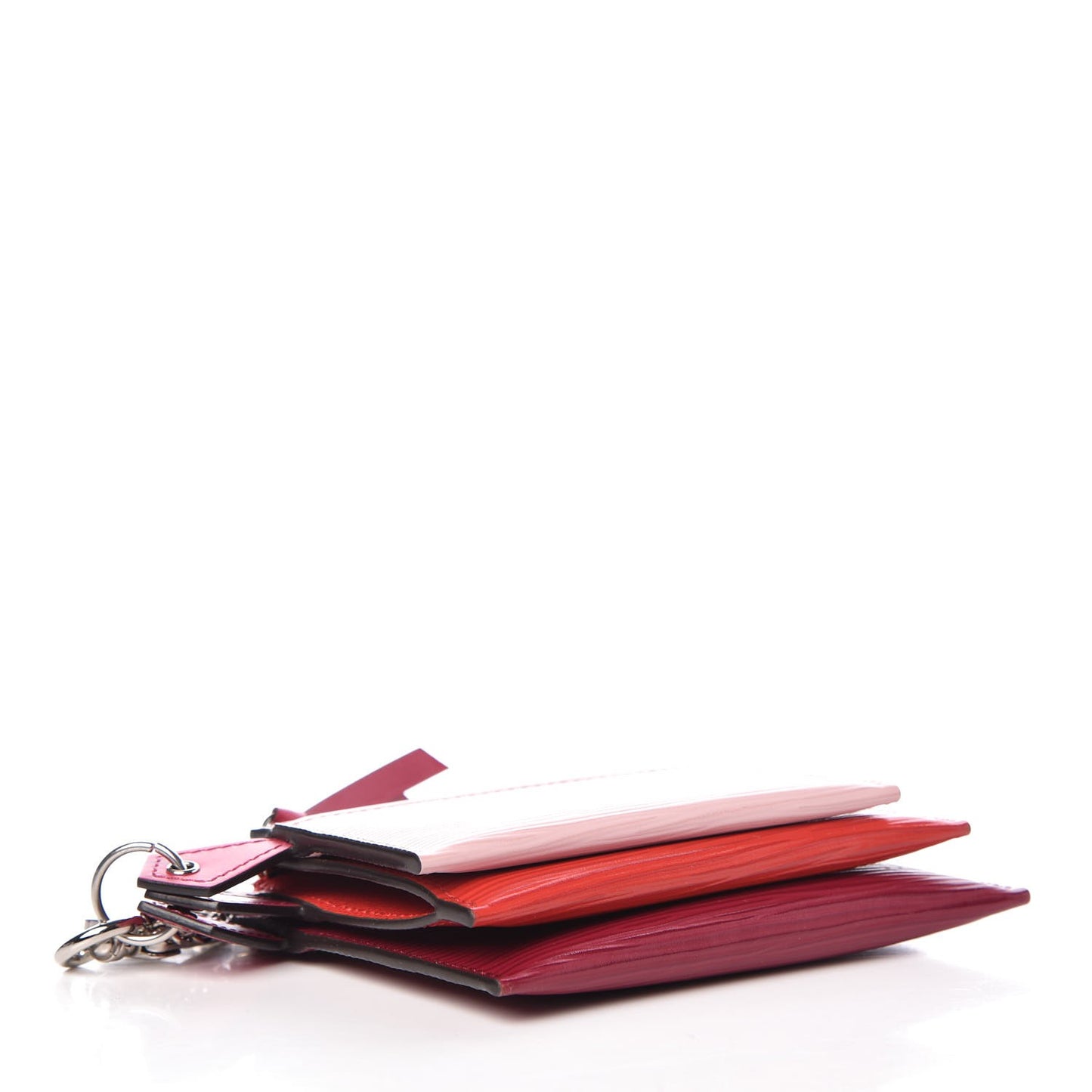 Epi Trio Card Case Wallet Rose Ballerine Rouge Fuchsia
