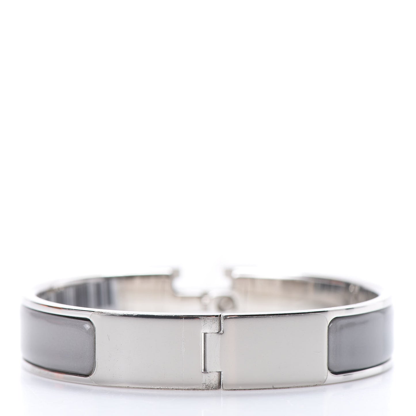 Enamel Narrow Clic Clac H Bracelet PM Gris Macadam