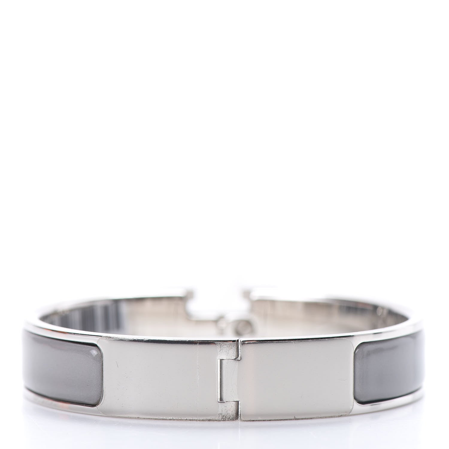Hermes Enamel Narrow Clic Clac H Bracelet PM Gris Macadam 3 of 6