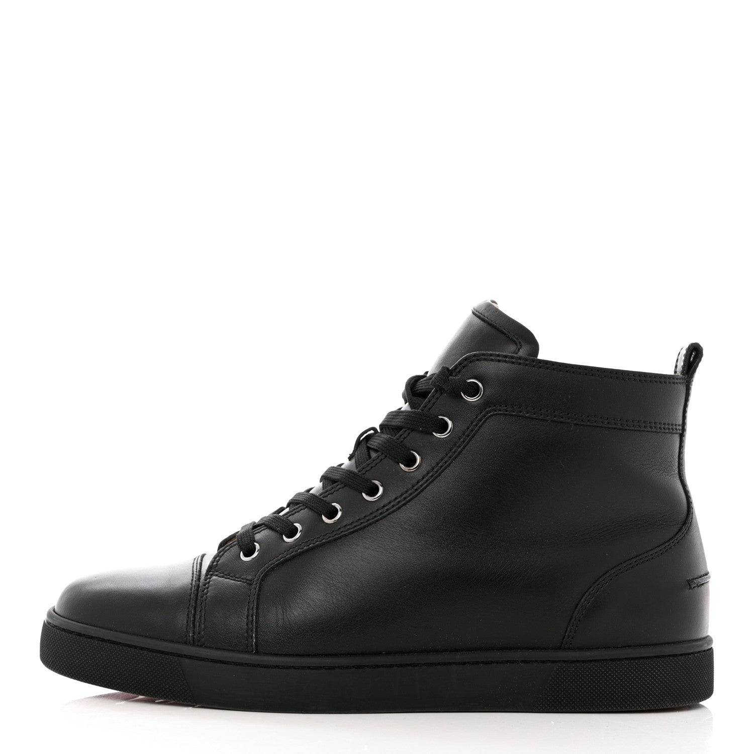 Christian Louboutin Calfskin Mens Louis Flat Sneakers 42.5 Black 1 of 10