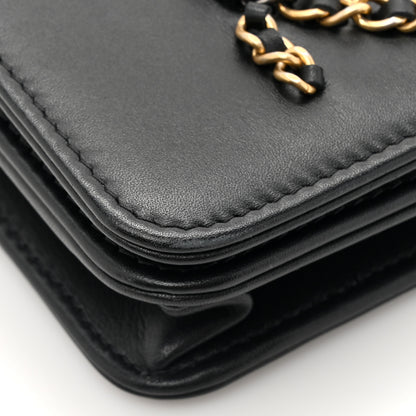 Chanel Calfskin Chain 20s Signe Wallet on Chain WOC Black 13 of 16