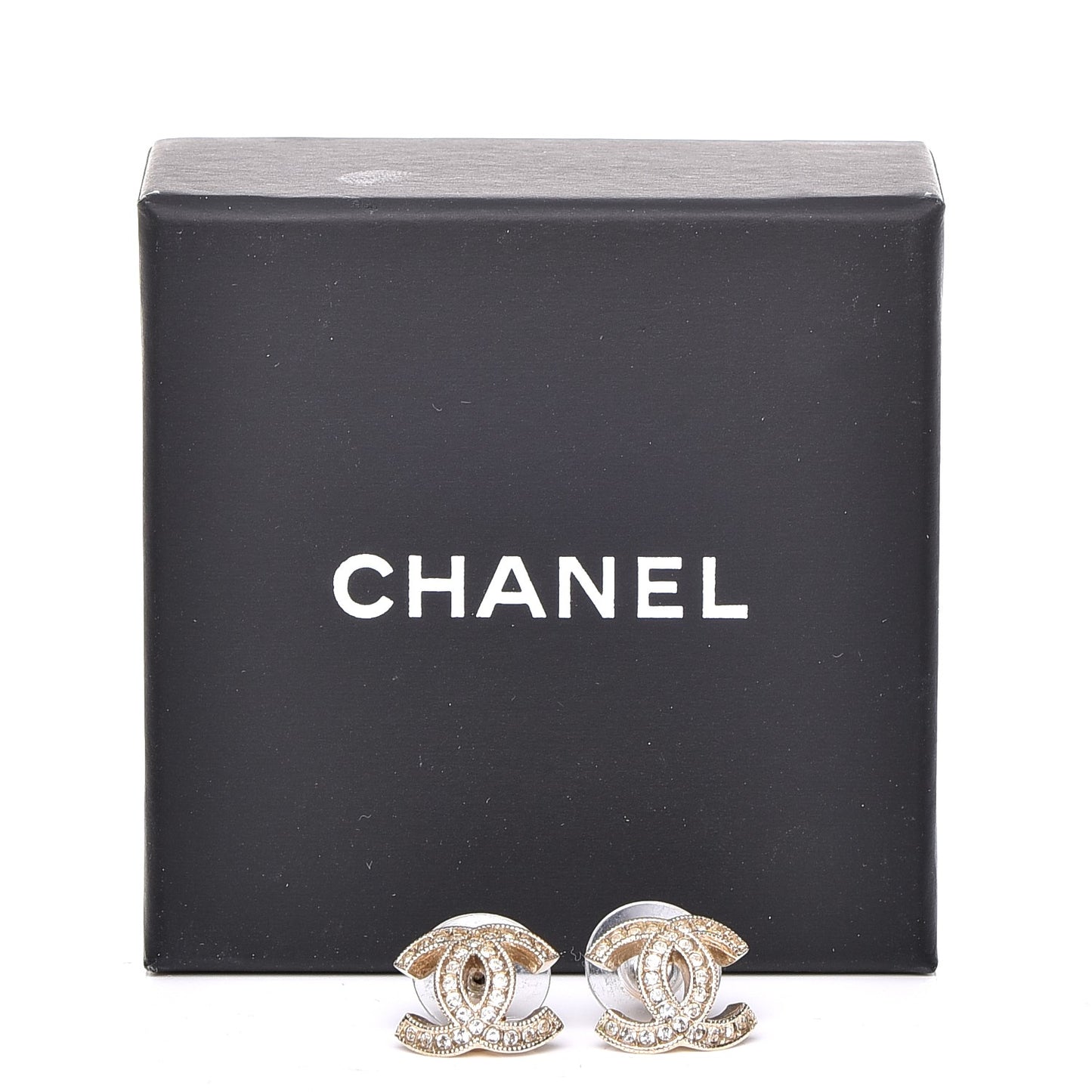 Crystal CC Earrings Gold