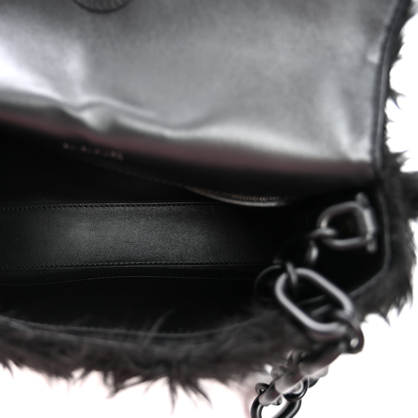 Faux Fur Small Downtown Shoulder Bag Black