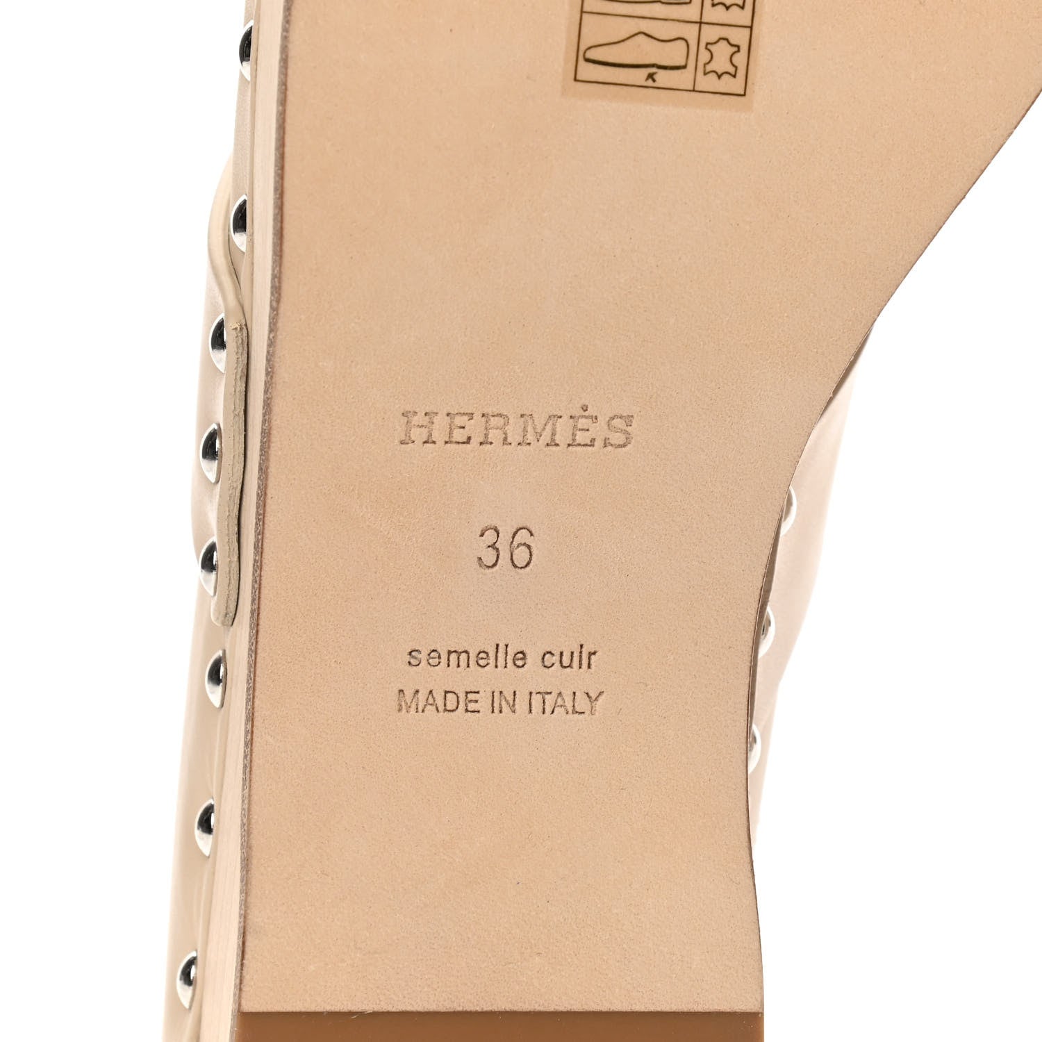 Hermes Calfskin Calya Mules 36 Hetre 6 of 9