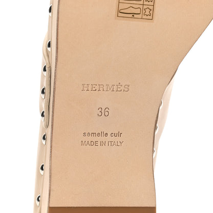 Hermes Calfskin Calya Mules 36 Hetre 6 of 9