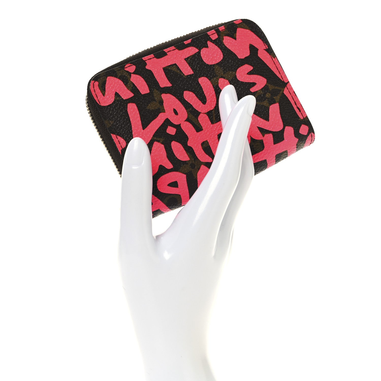 Louis Vuitton Monogram Graffiti Zippy Coin Purse Fuchsia 2 of 7