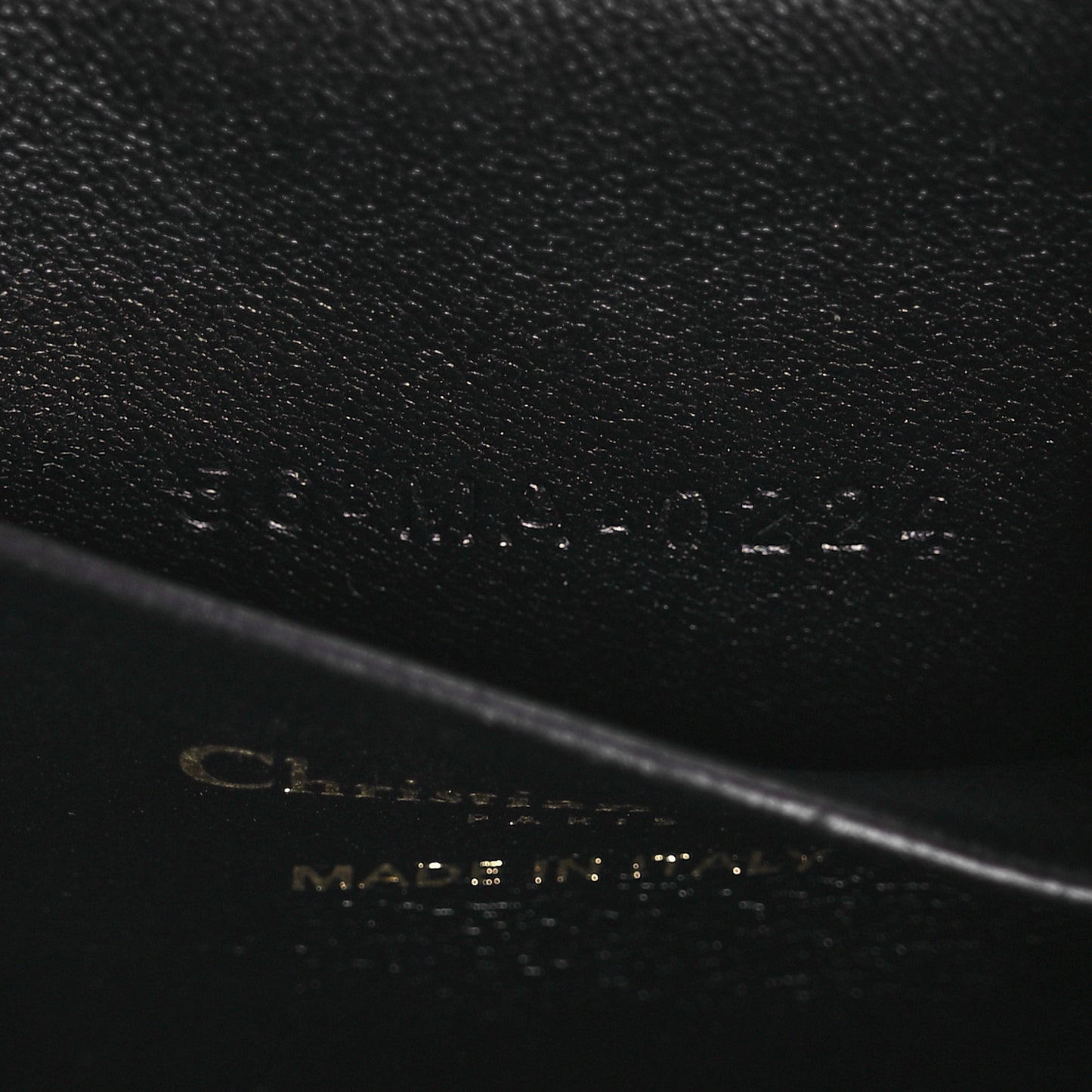 Lambskin Macrocannage Mini Caro Vanity Case Black