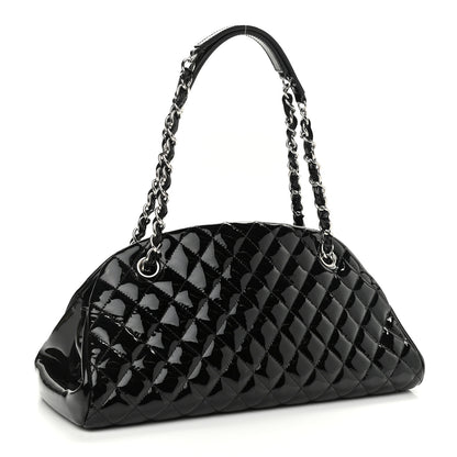 Chanel Patent Quilted Medium Just Mademoiselle Black 3 of 11
