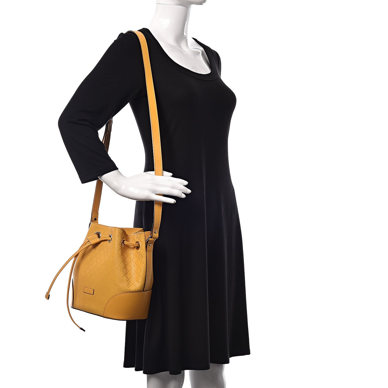 Gucci Hilary Lux Bright Diamante Small Bucket Bag Bumblebee 2 of 10