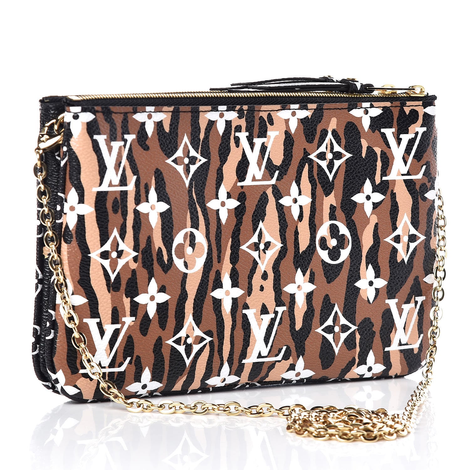 Louis Vuitton Monogram Giant Jungle Pochette Double Zip Black 3 of 11