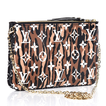 Louis Vuitton Monogram Giant Jungle Pochette Double Zip Black 3 of 11