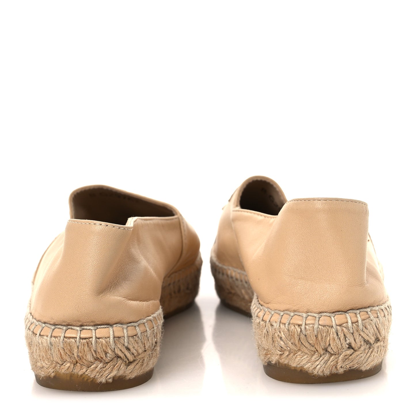 Lambskin CC Espadrilles 38 Beige Black