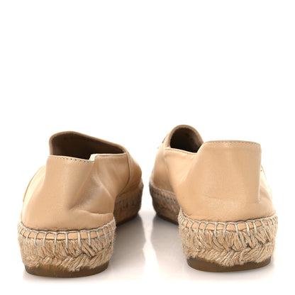 Chanel Lambskin CC Espadrilles 38 Beige Black 6 of 12