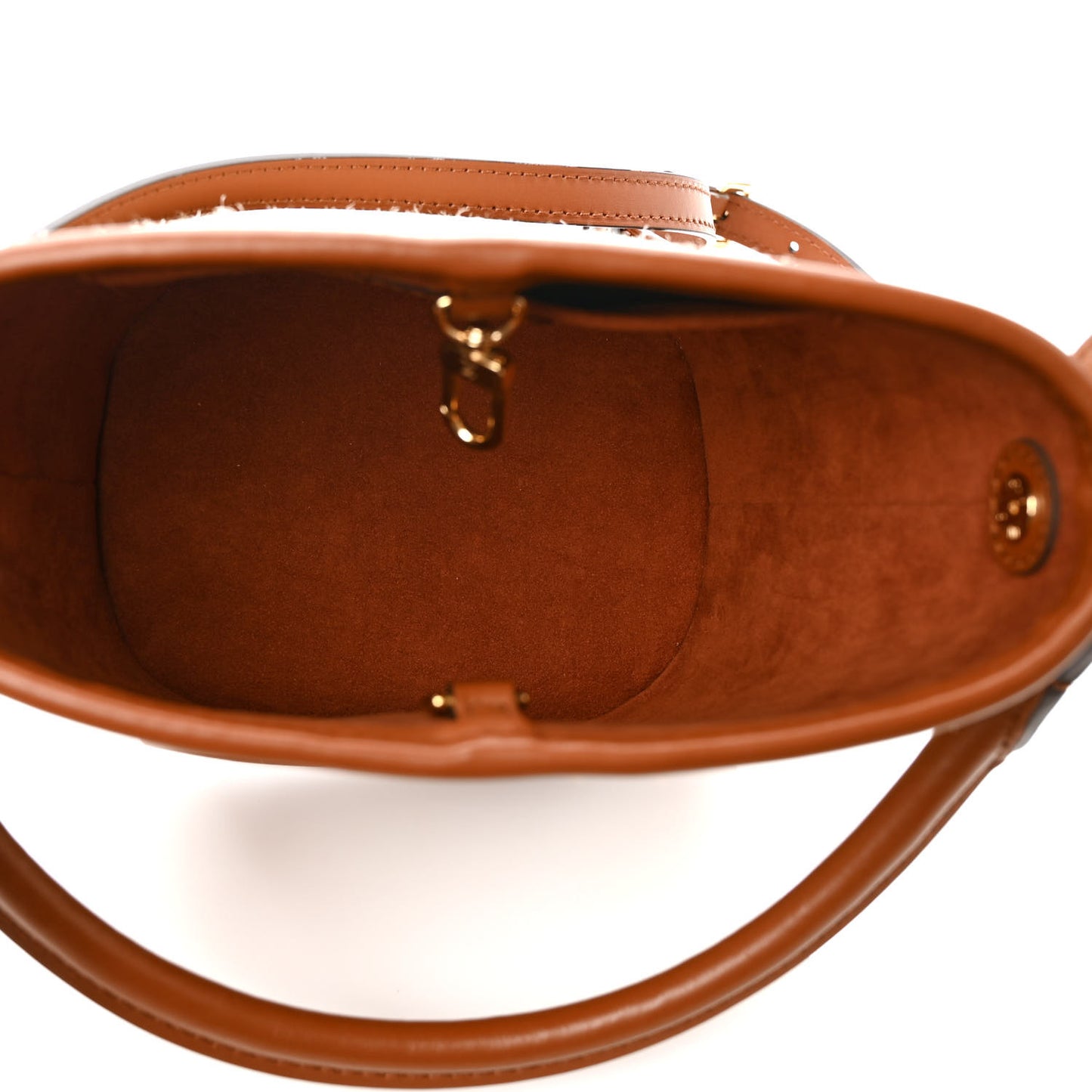 Kitted Raffia Petit Bucket Caramel