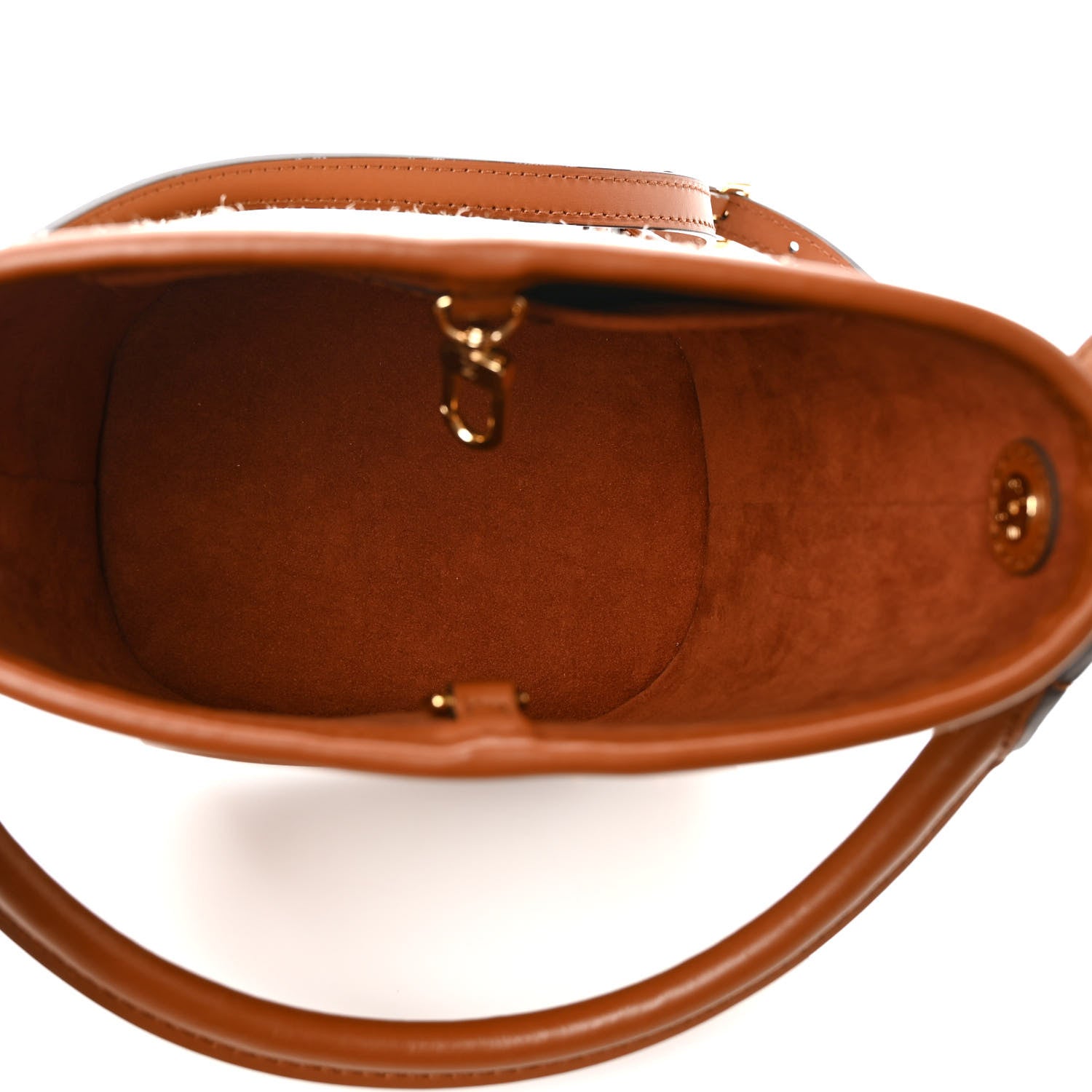 Louis Vuitton Kitted Raffia Petit Bucket Caramel 5 of 9