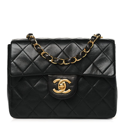 Chanel Lambskin Quilted Mini Square Flap Black 1 of 10