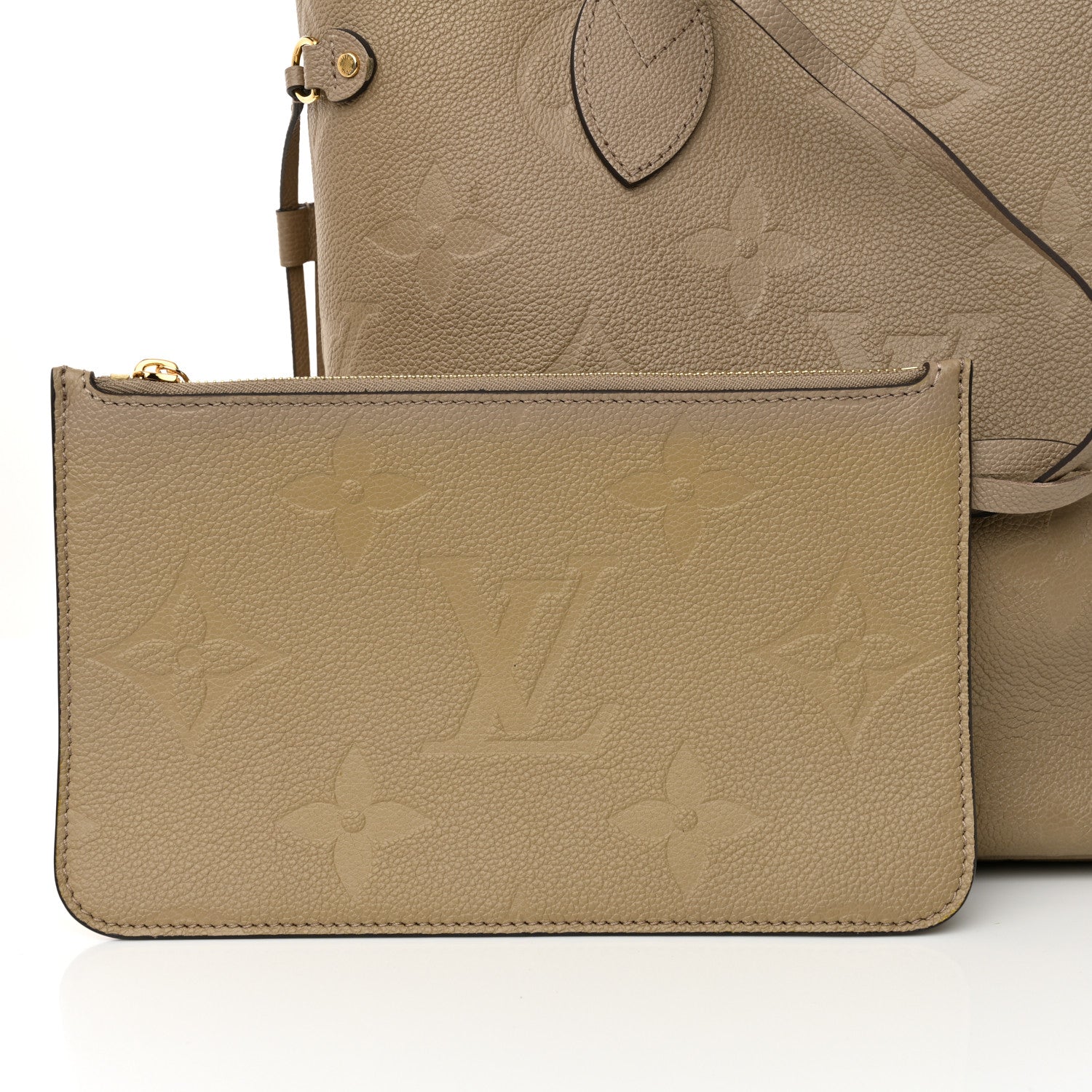 Louis Vuitton Empreinte Monogram Giant Neverfull MM Tourterelle 13 of 17