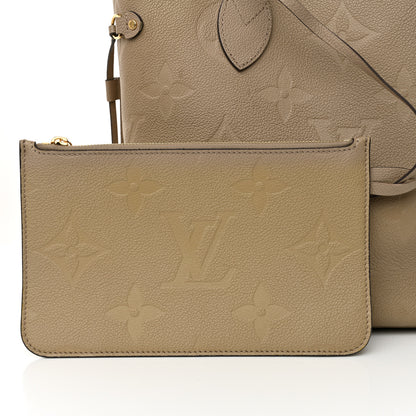 Louis Vuitton Empreinte Monogram Giant Neverfull MM Tourterelle 13 of 17