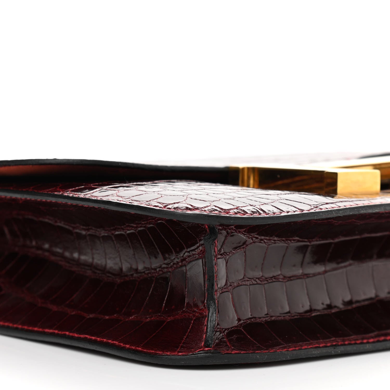 Hermes Shiny Porosus Crocodile Constance 23 Rouge H 9 of 17