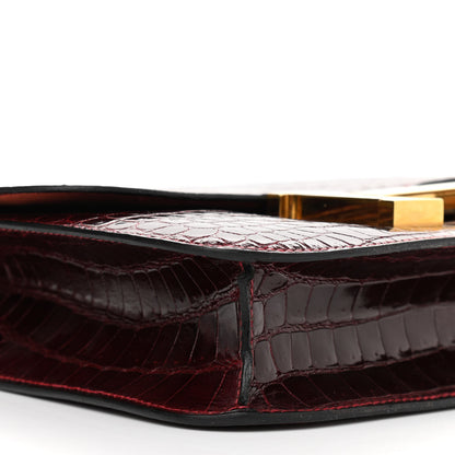 Hermes Shiny Porosus Crocodile Constance 23 Rouge H 9 of 17