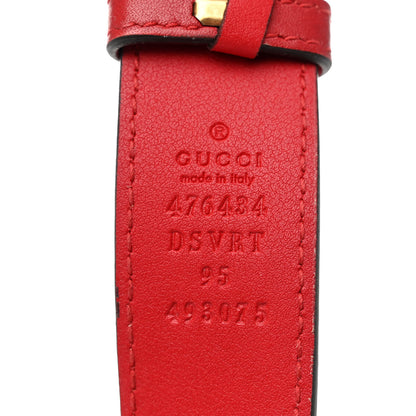 Gucci Calfskin Matelasse GG Marmont Belt Bag 95 38 Hibiscus Red 8 of 12