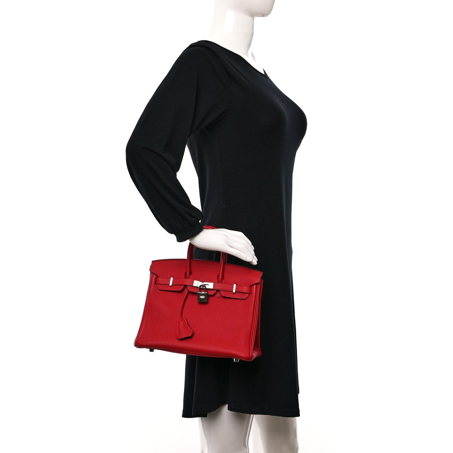 Togo Verso Birkin 25 Rouge De Coeur Rouge Grenat