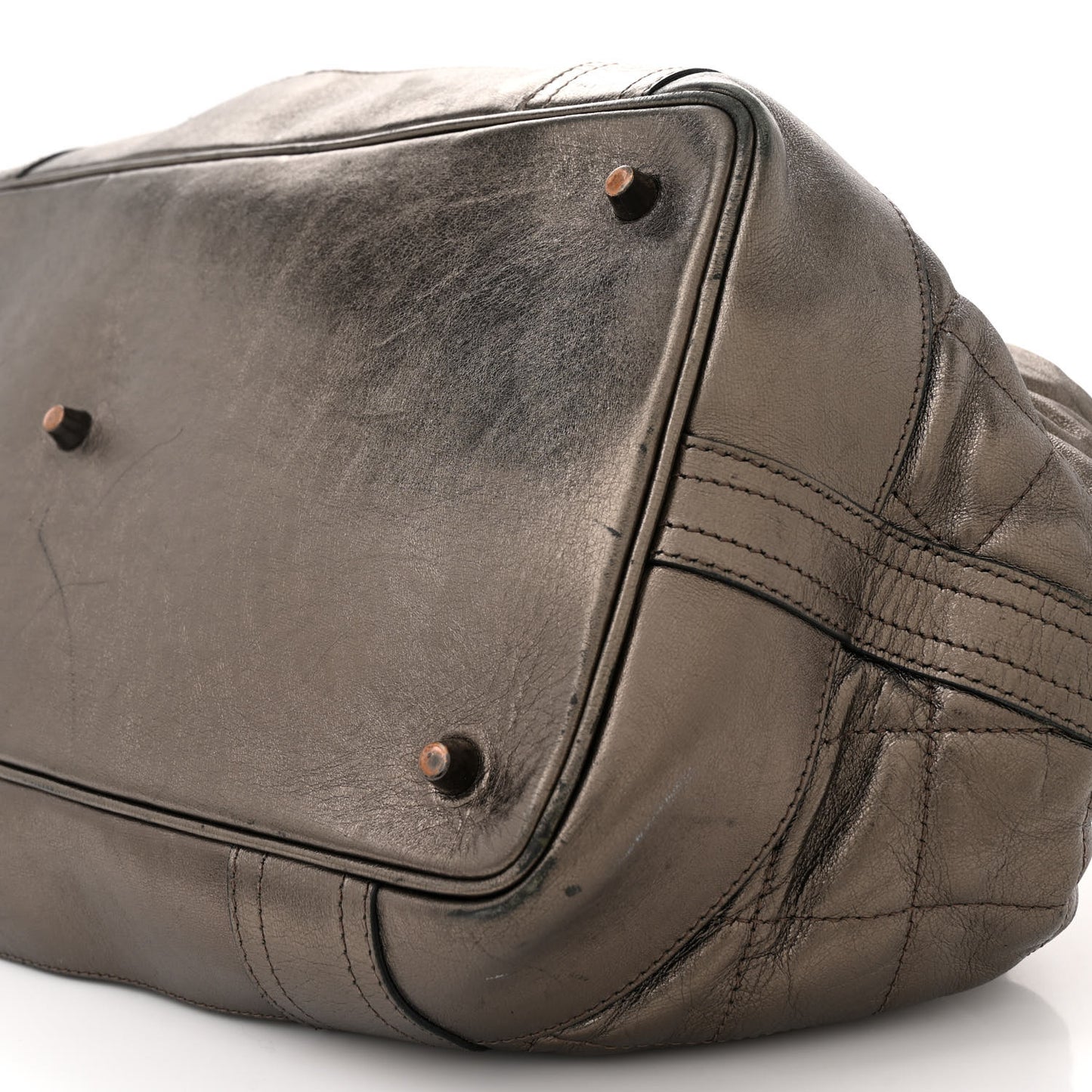 Calfskin Quilted Beaton Gunmetal