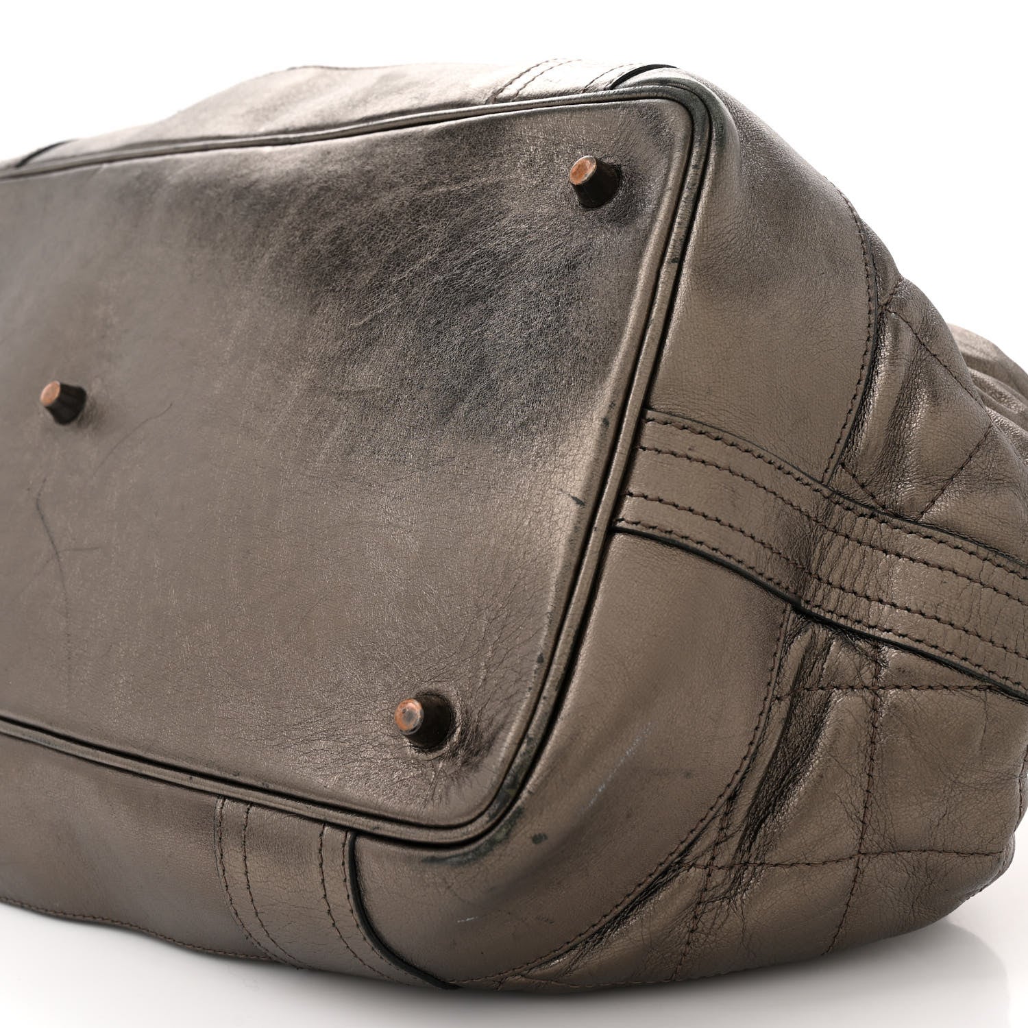 Burberry Calfskin Quilted Beaton Gunmetal 10 of 22